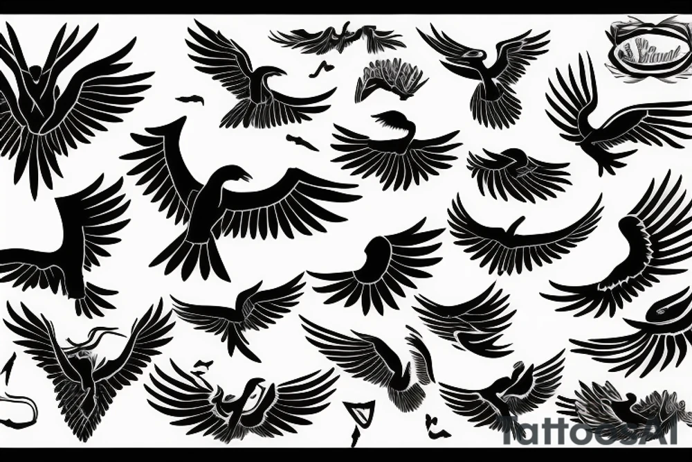 phoenix flying tattoo idea