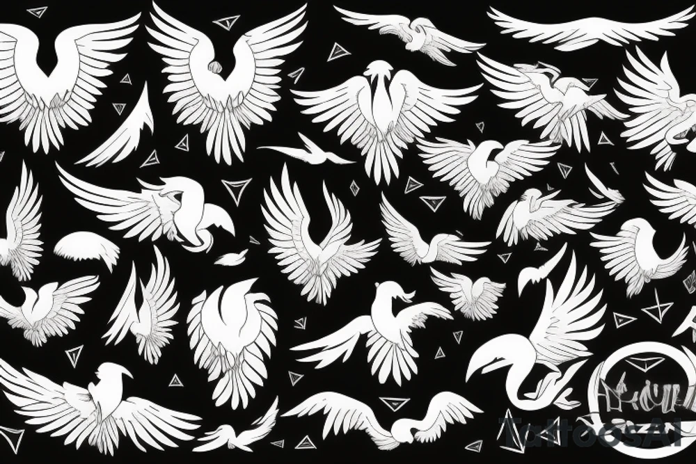 phoenix flying tattoo idea