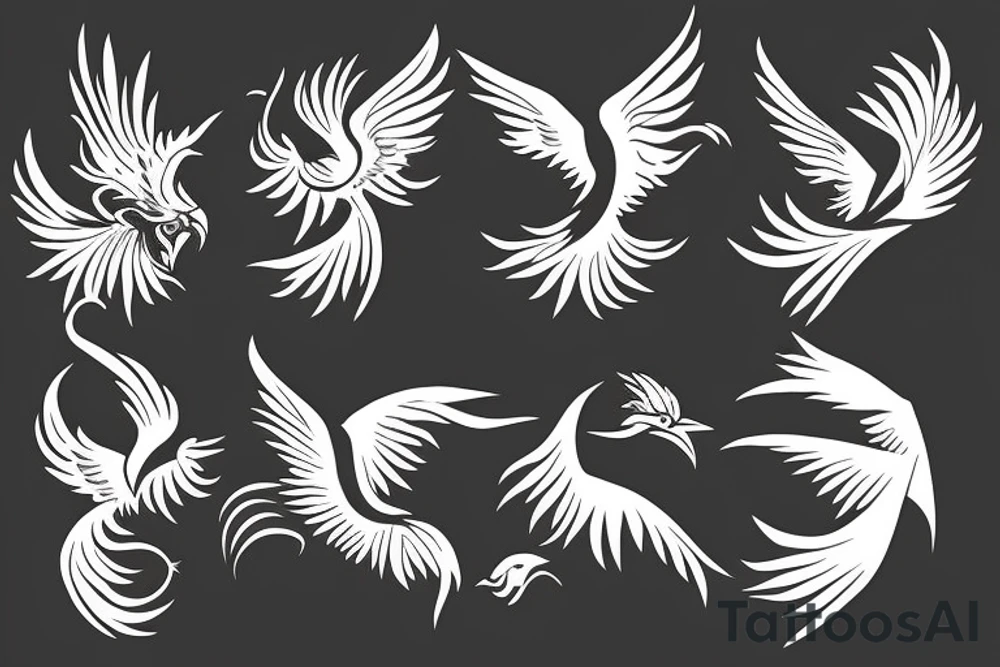 phoenix flying tattoo idea