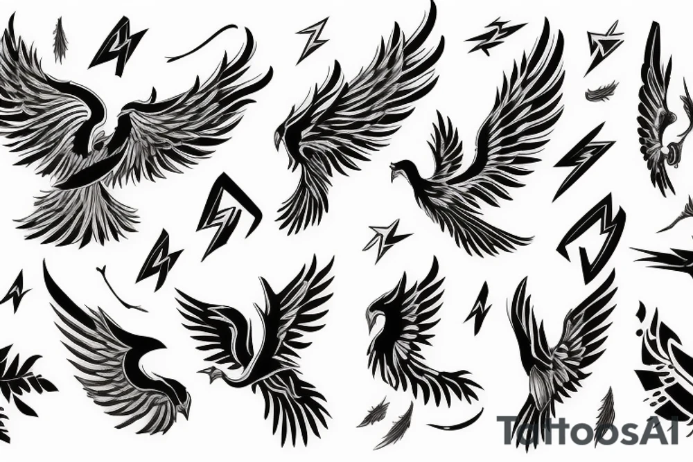 phoenix flying tattoo idea