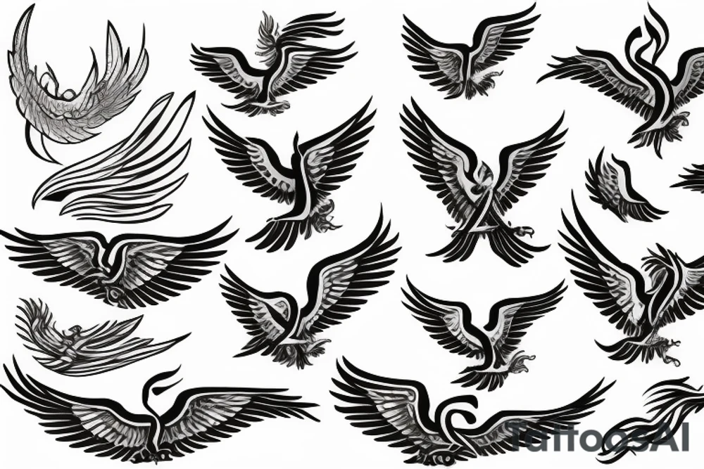 phoenix flying tattoo idea