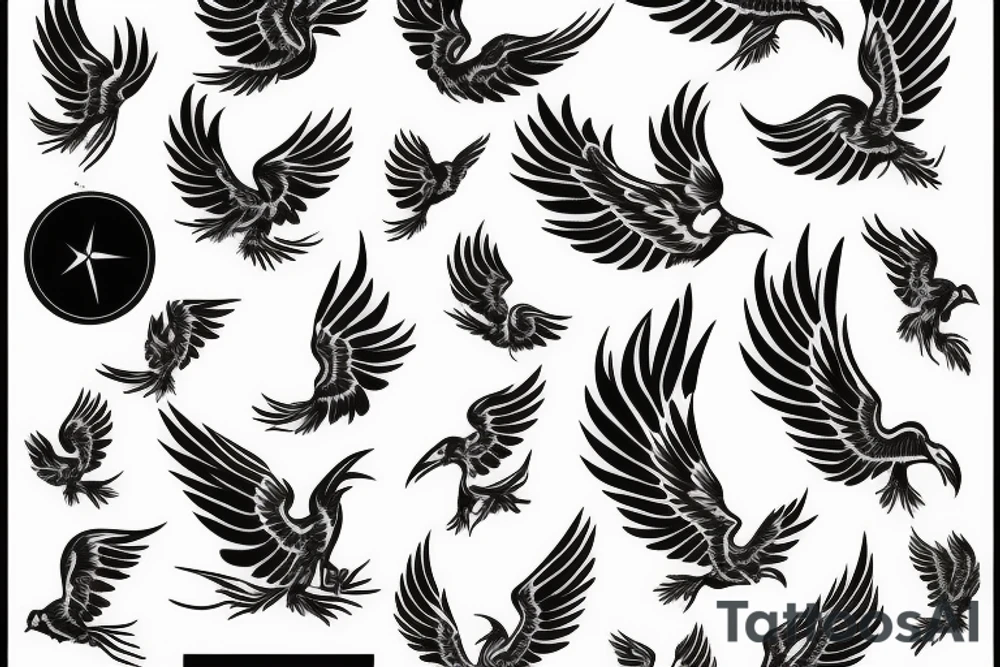 phoenix flying tattoo idea