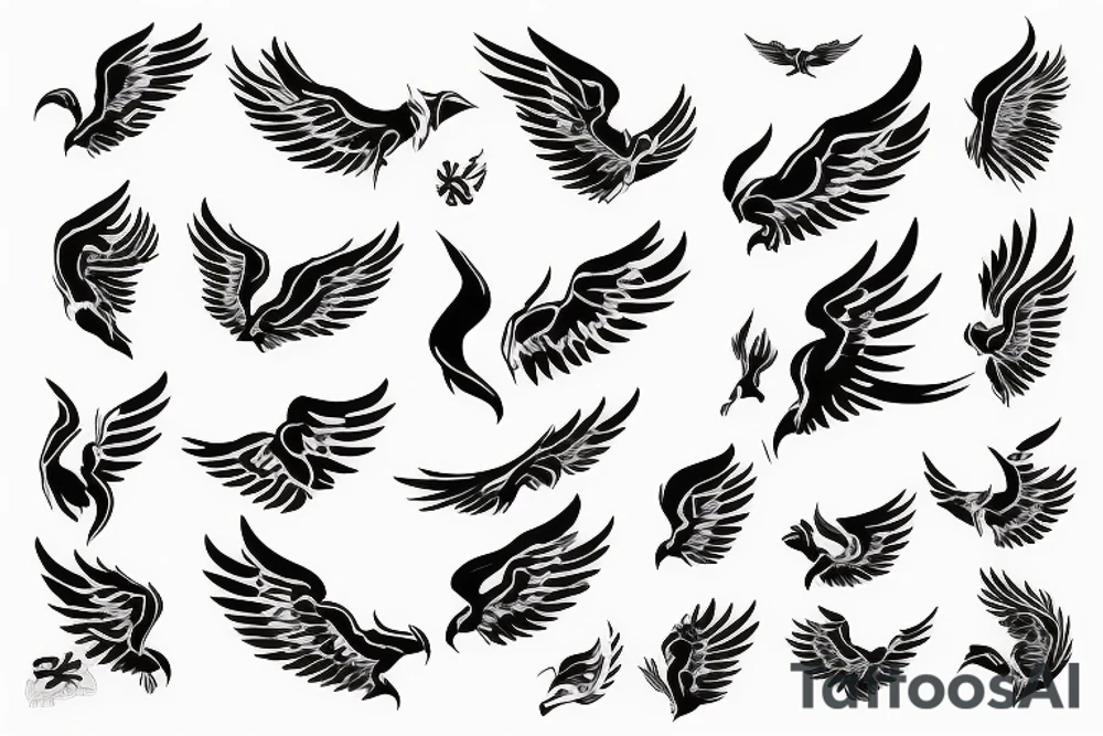 phoenix royal flying tattoo idea
