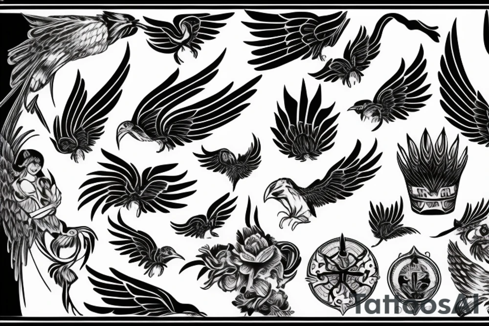 phoenix royal flying tattoo idea