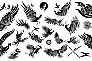 phoenix royal flying tattoo idea