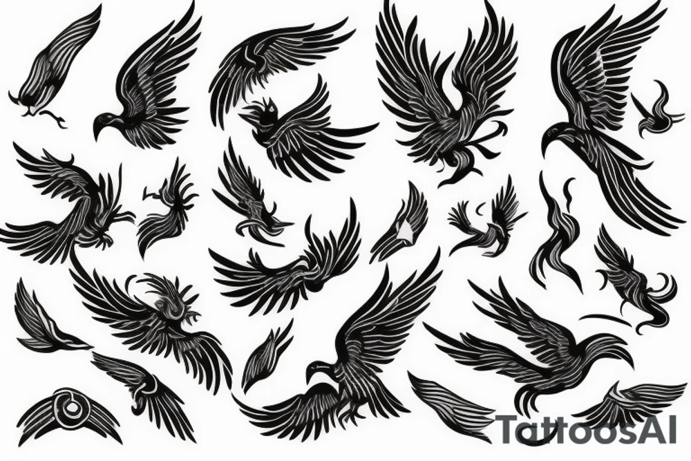 phoenix royal flying tattoo idea