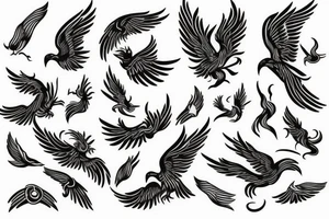 phoenix royal flying tattoo idea