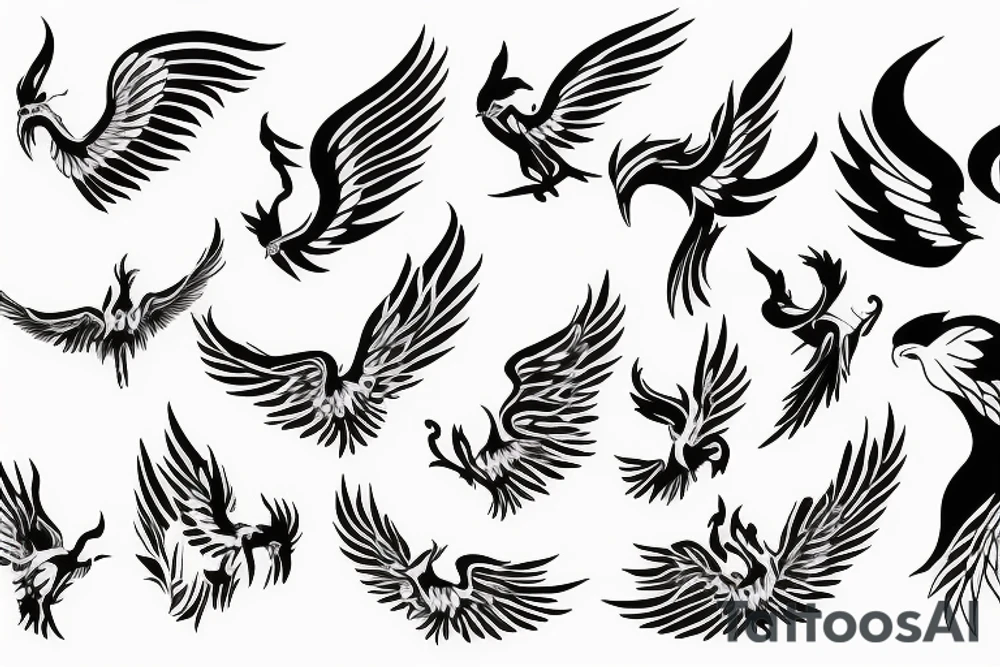 phoenix royal flying tattoo idea