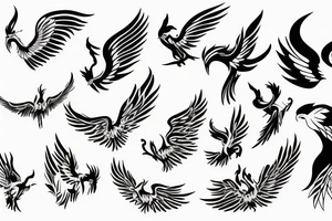 phoenix royal flying tattoo idea