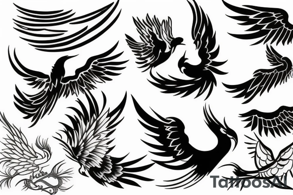 phoenix royal flying tattoo idea