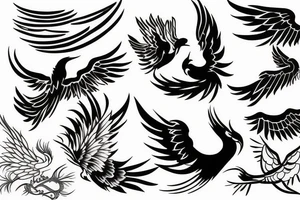 phoenix royal flying tattoo idea