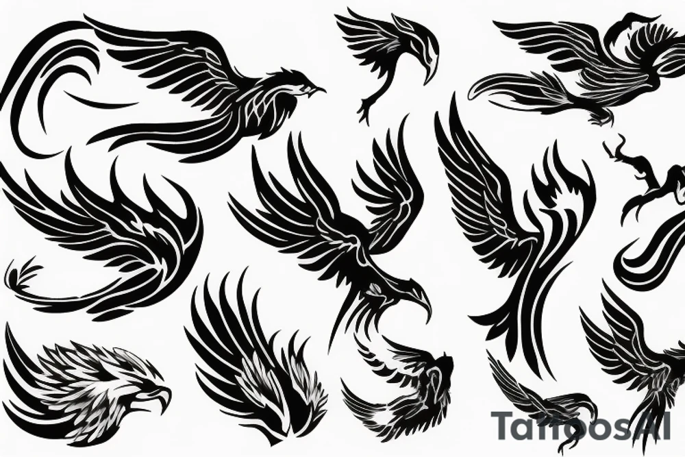 phoenix royal flying tattoo idea