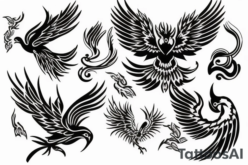 phoenix royal flying tattoo idea