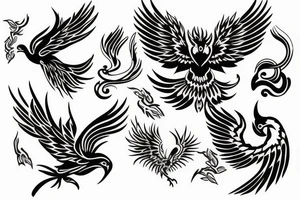 phoenix royal flying tattoo idea