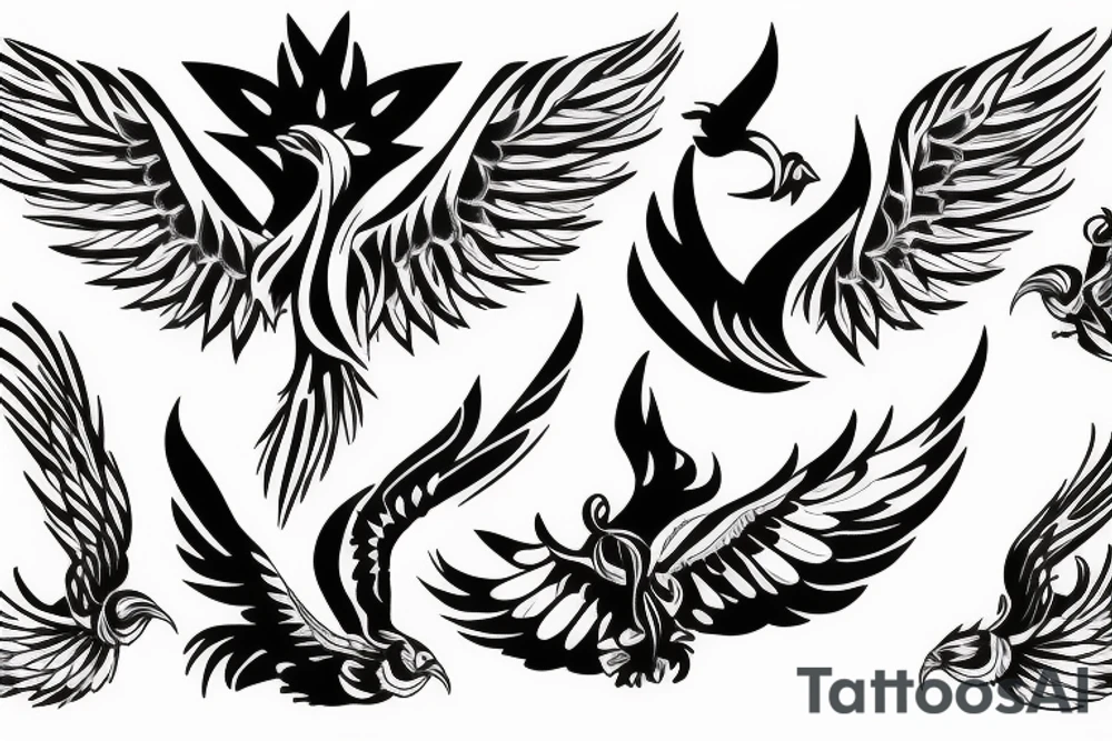 phoenix royal flying tattoo idea