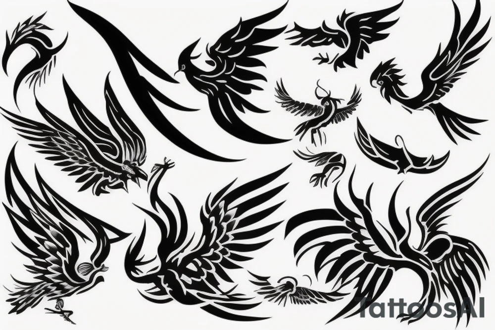 phoenix royal flying tattoo idea
