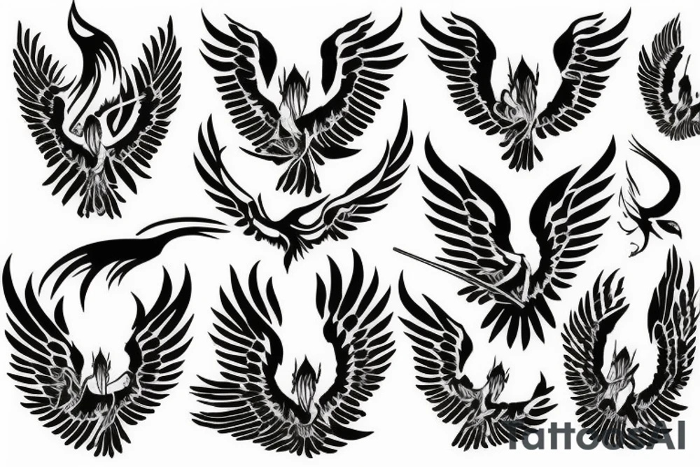 phoenix royal flying tattoo idea