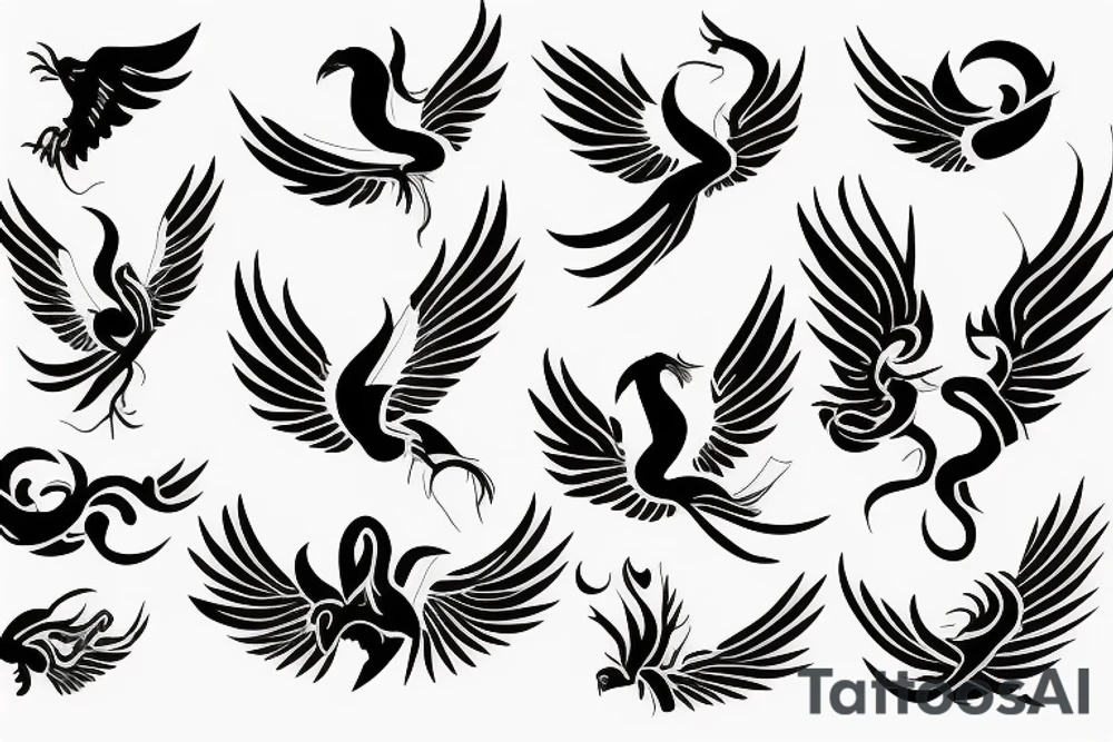 phoenix royal flying tattoo idea