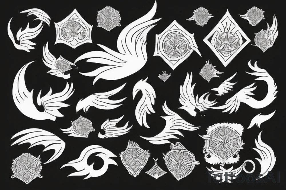 phoenix royal flying tattoo idea