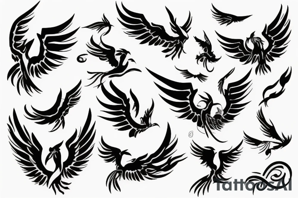 phoenix royal flying tattoo idea