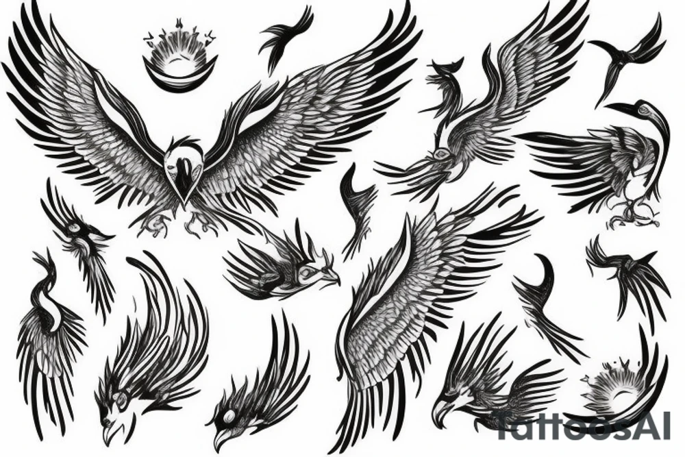 phoenix royal flying tattoo idea