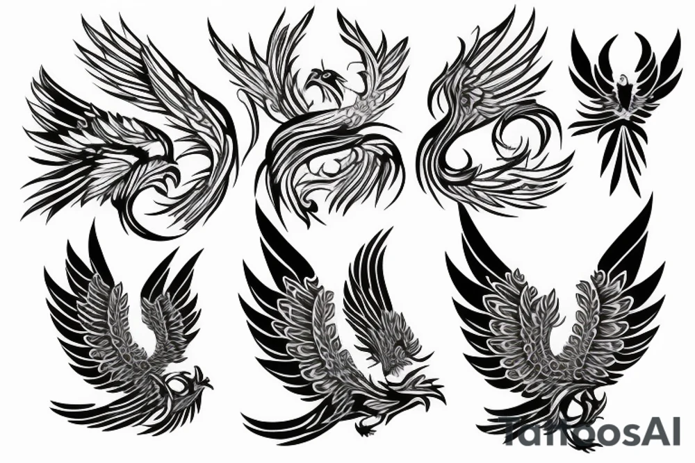 phoenix royal flying tattoo idea