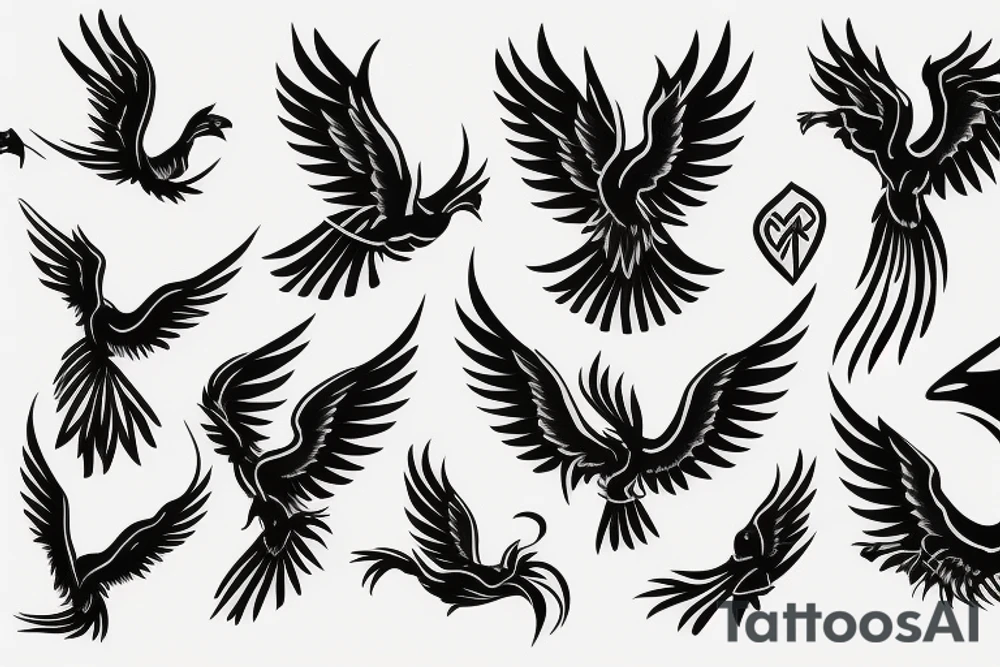 phoenix royal flying tattoo idea
