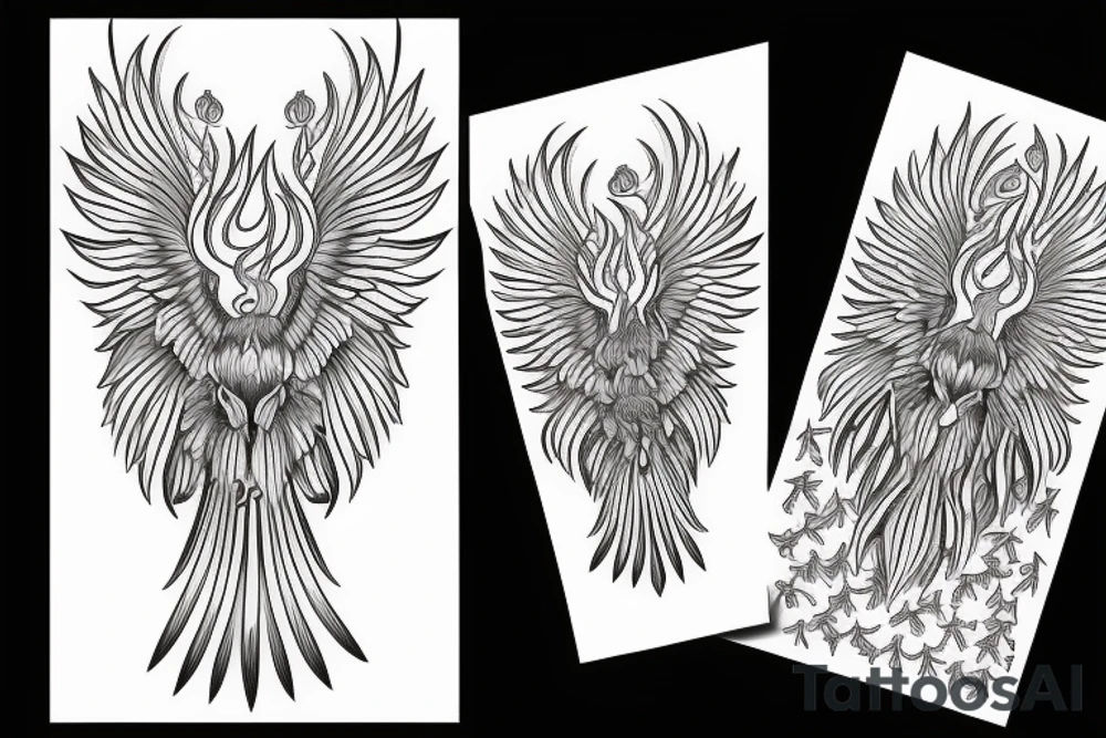 phoenix royal flying tattoo idea