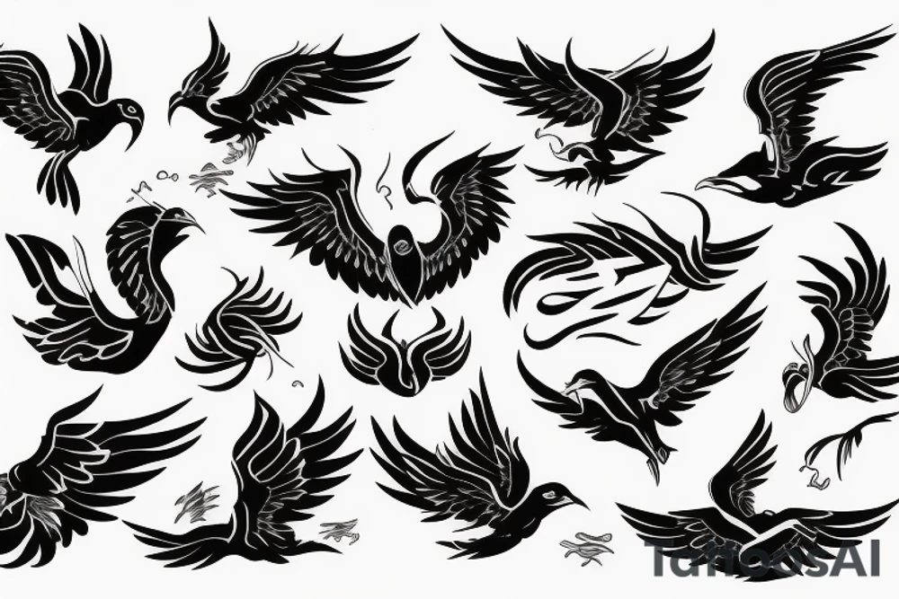 phoenix royal flying tattoo idea