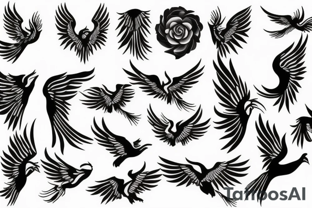 phoenix royal flying tattoo idea
