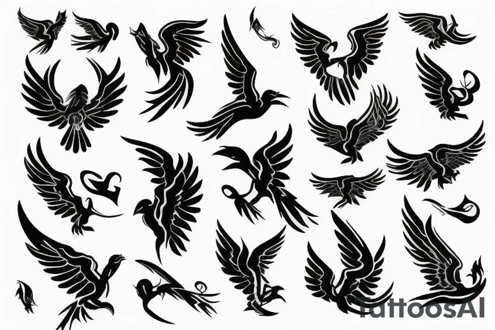 phoenix royal flying tattoo idea