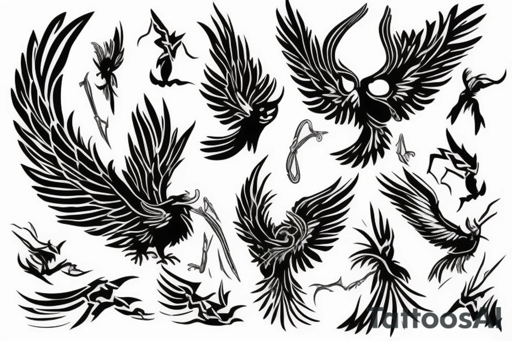 phoenix royal flying tattoo idea