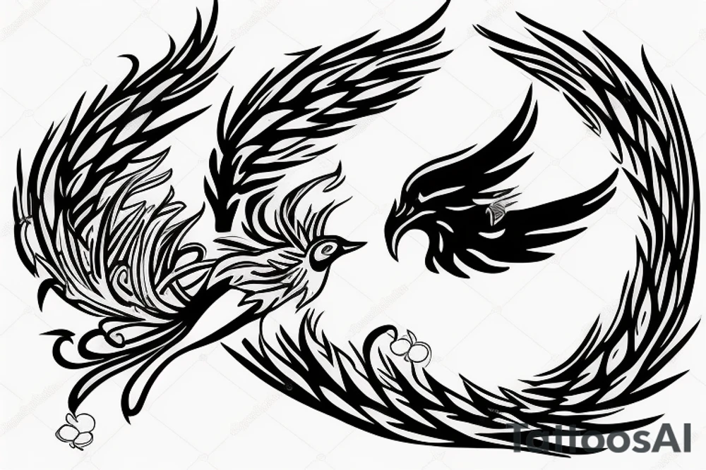 phoenix royal flying tattoo idea