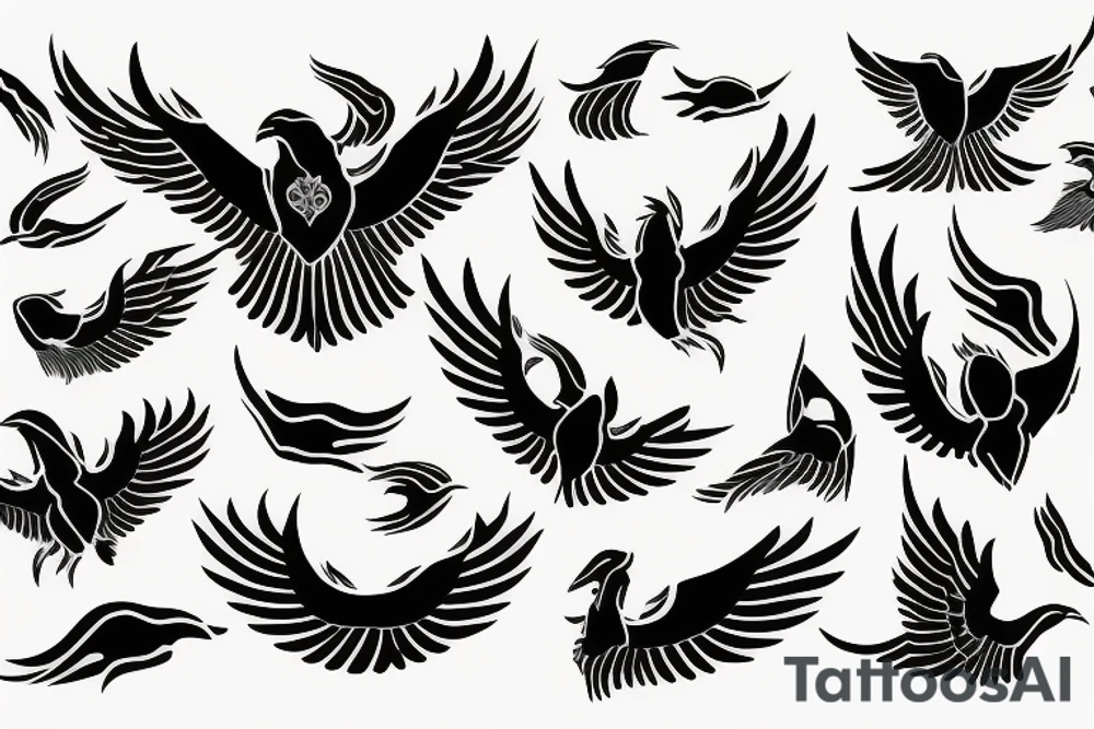 phoenix royal flying tattoo idea