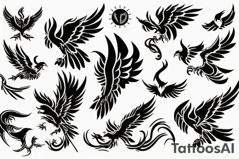 phoenix royal flying tattoo idea