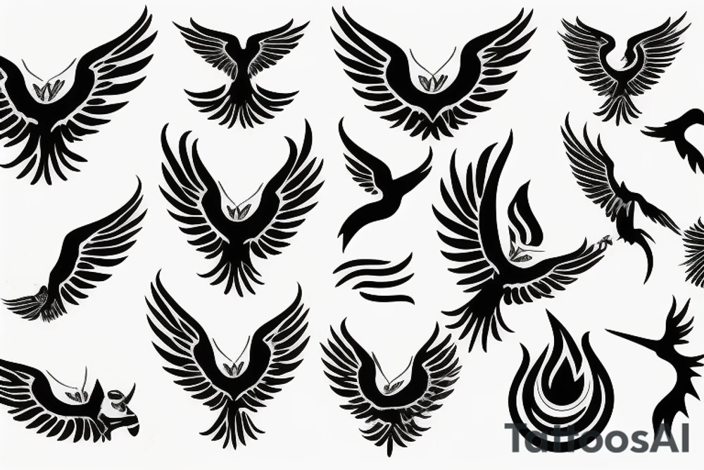 phoenix royal flying tattoo idea
