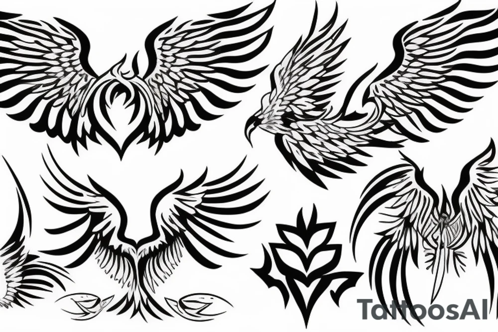 phoenix royal flying tattoo idea