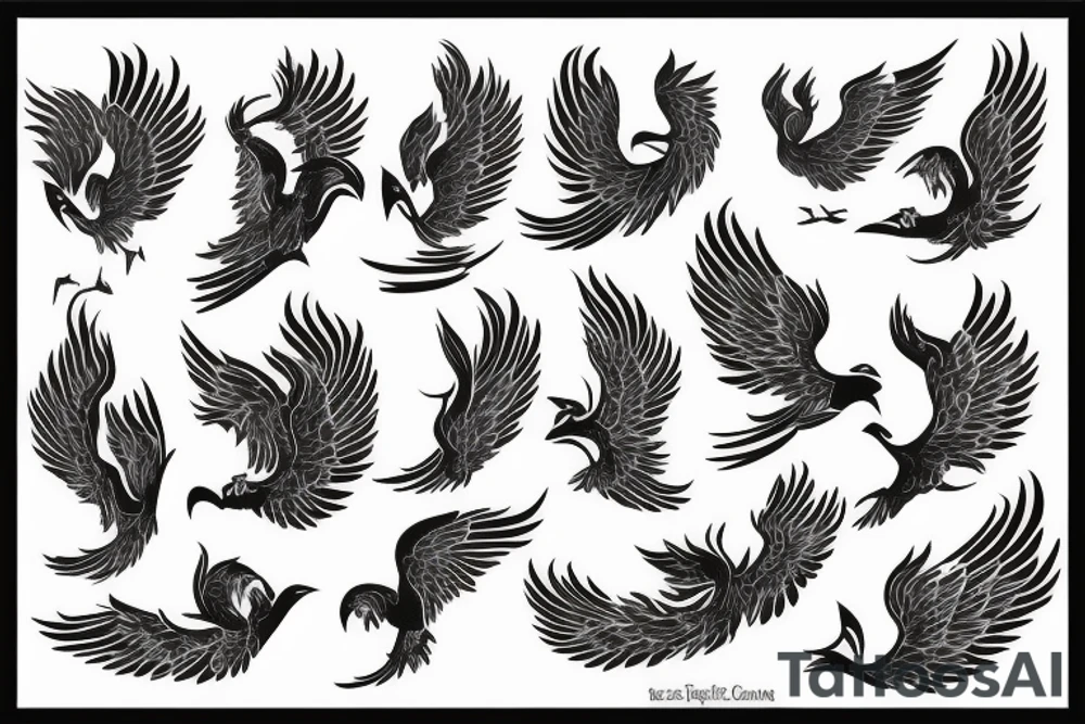 phoenix royal flying tattoo idea