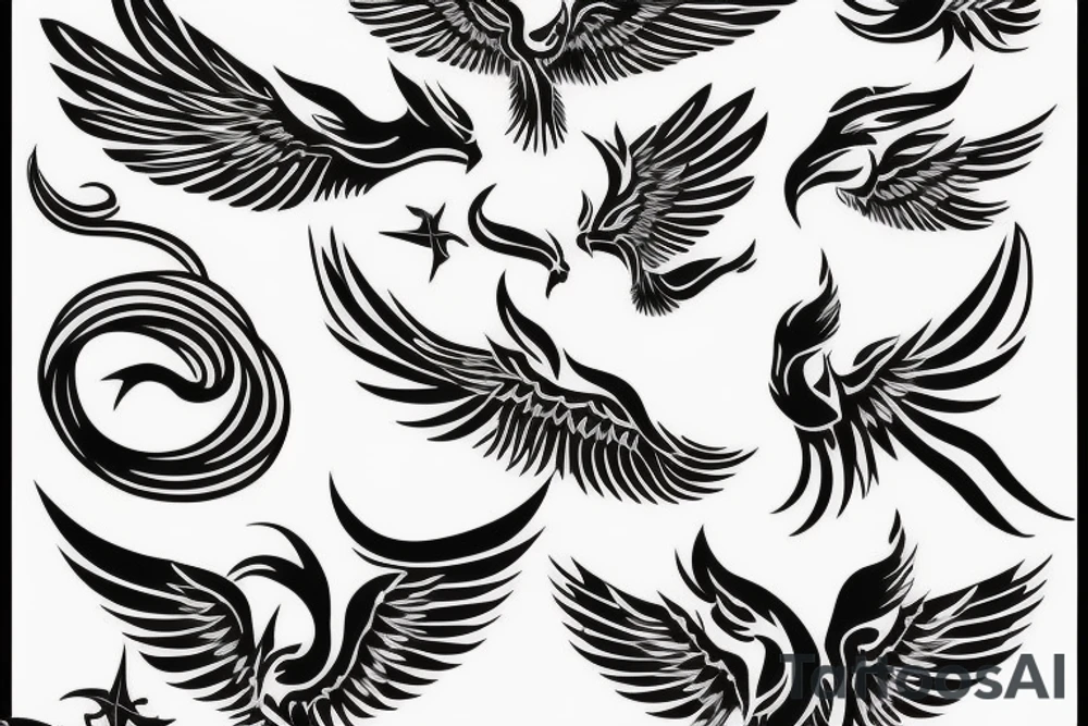 phoenix royal flying tattoo idea