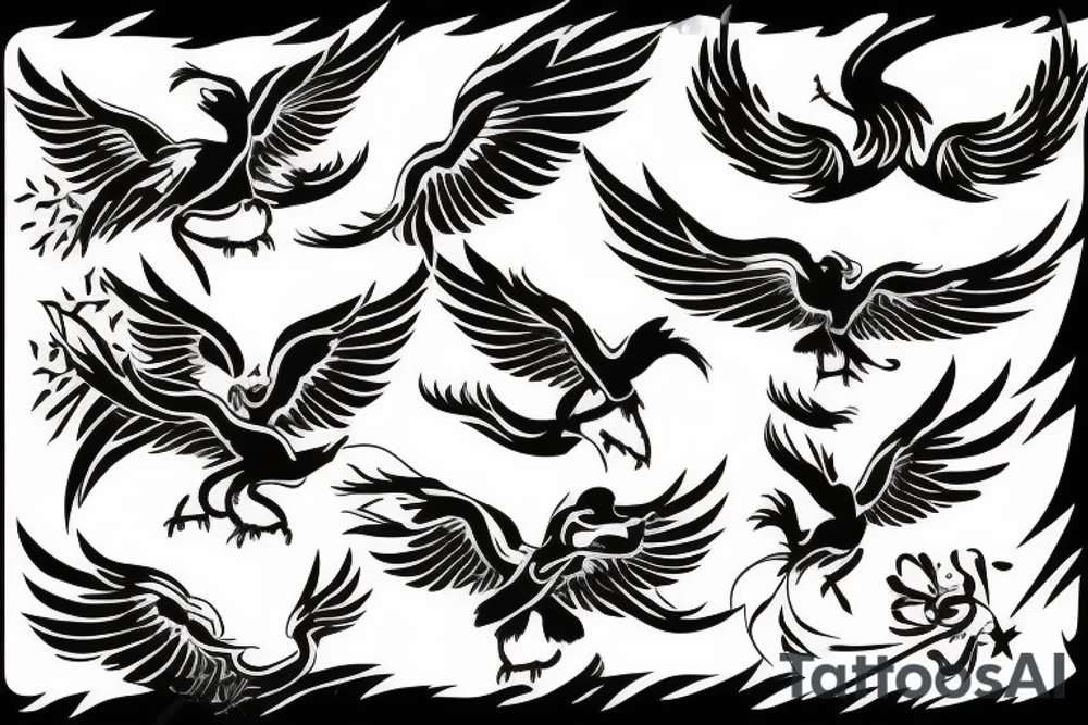 phoenix royal flying tattoo idea
