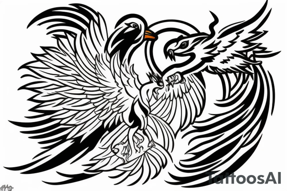 phoenix royal flying tattoo idea
