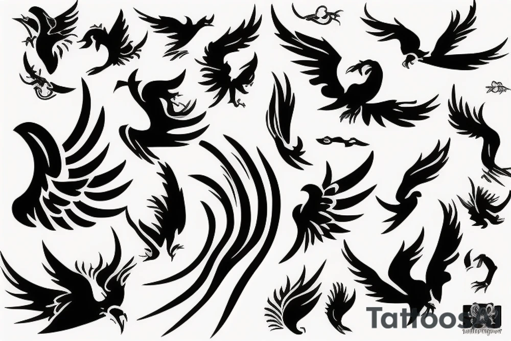 phoenix royal flying tattoo idea