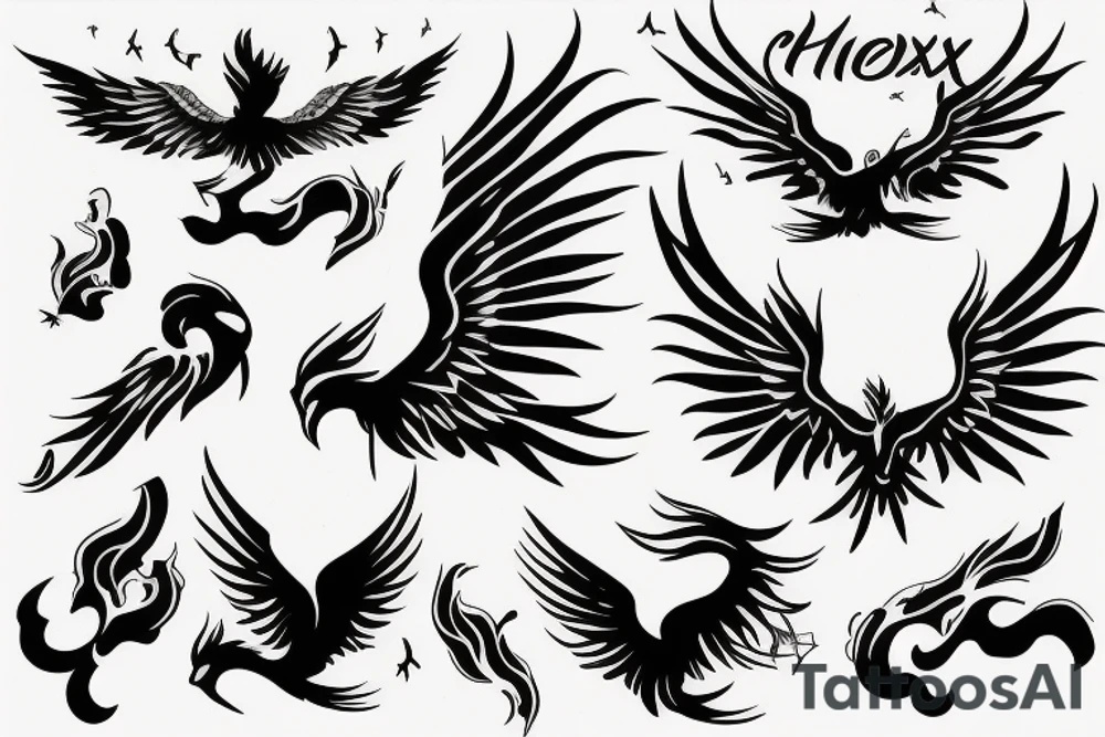 phoenix royal flying tattoo idea