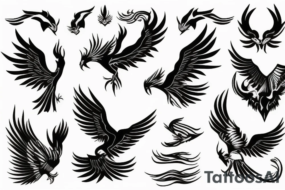 phoenix royal flying tattoo idea