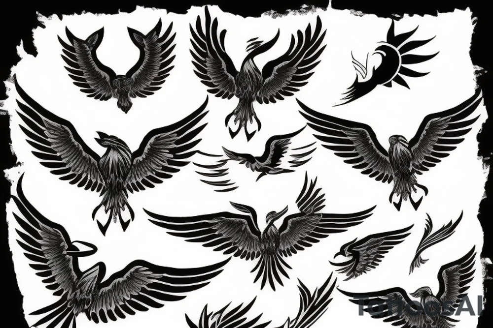 phoenix royal flying tattoo idea