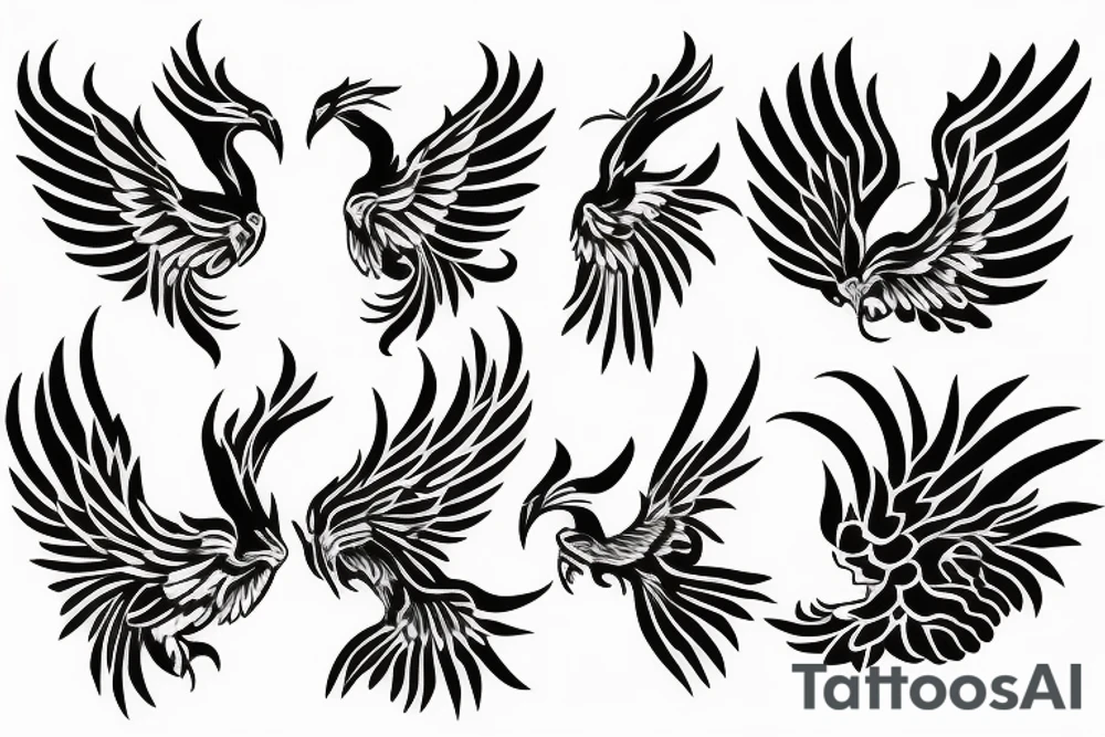 phoenix royal flying tattoo idea