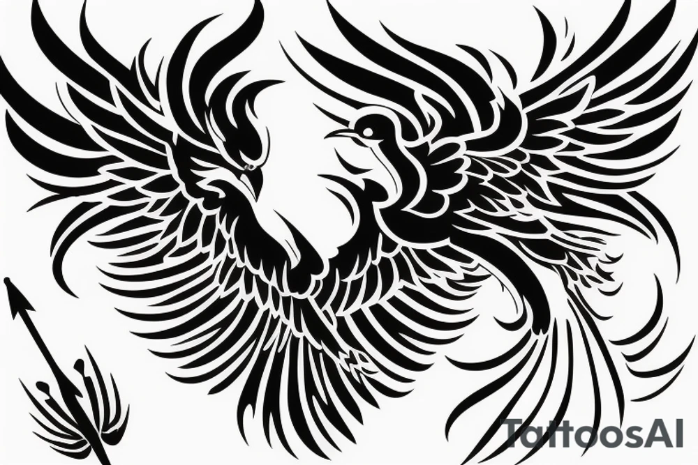 phoenix royal flying tattoo idea