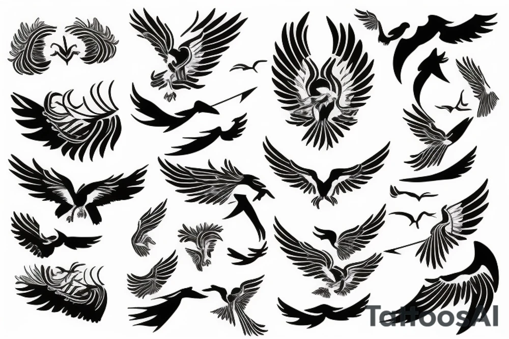 phoenix royal flying tattoo idea