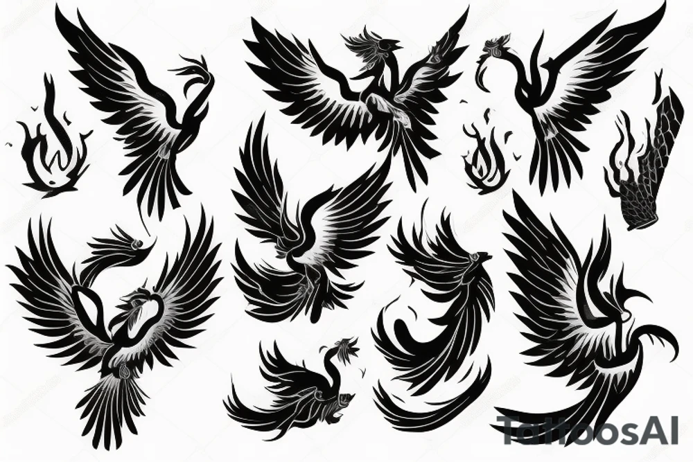 phoenix royal flying tattoo idea