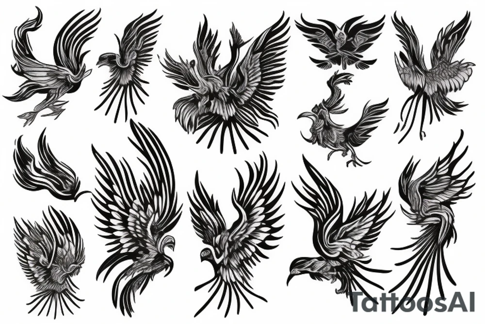 phoenix royal flying tattoo idea